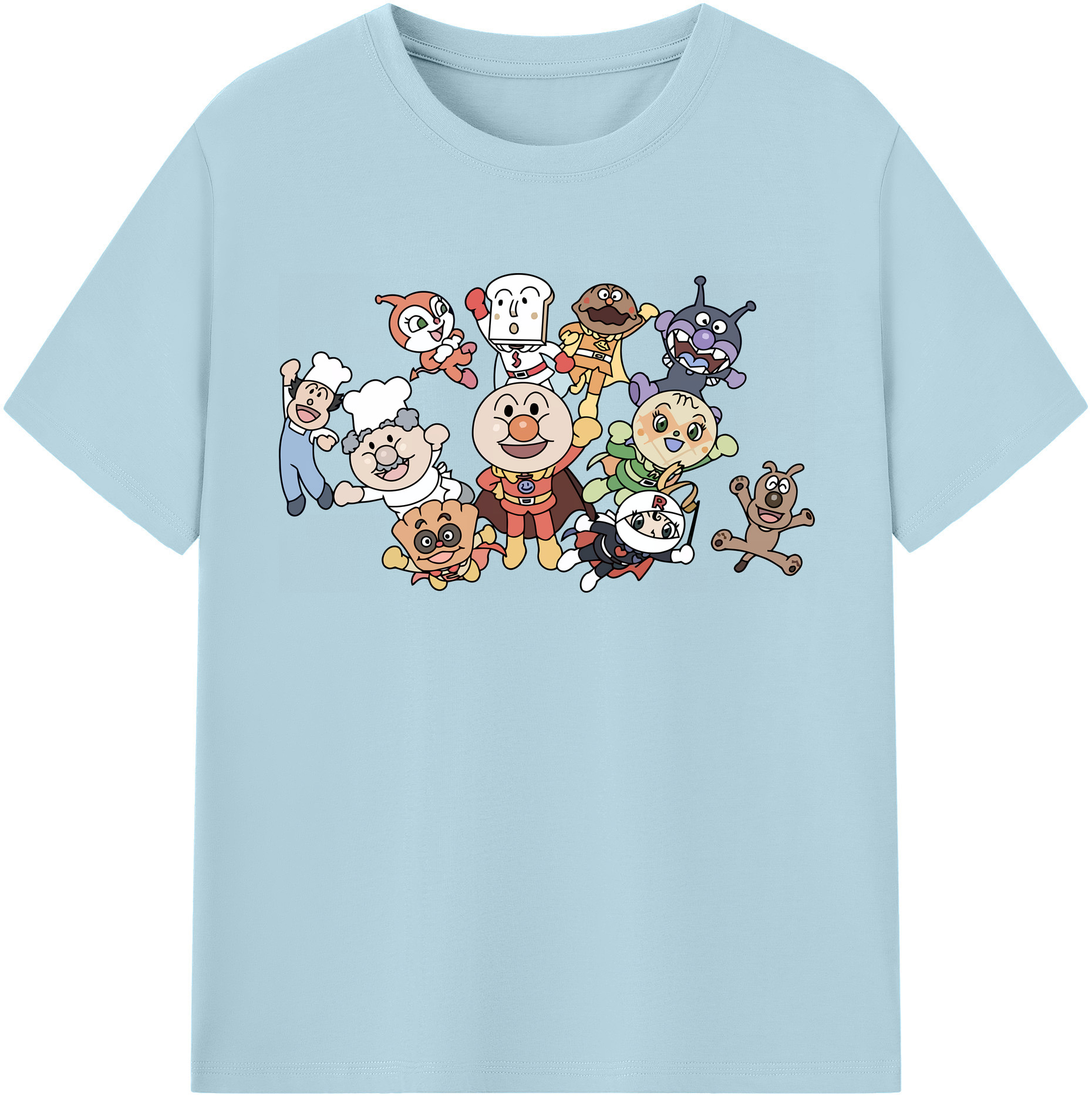 （画像用） アンパンマン Anpanman 綿100％半袖Tシャツ（フロントプリント）